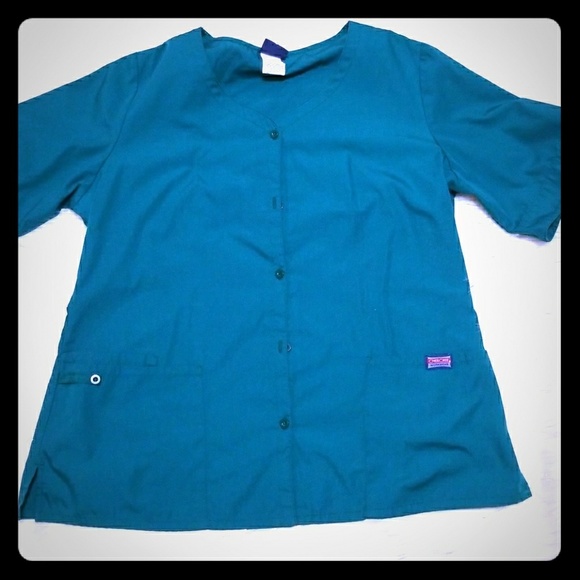 Cherokee button-down scrub top - Picture 3 of 6